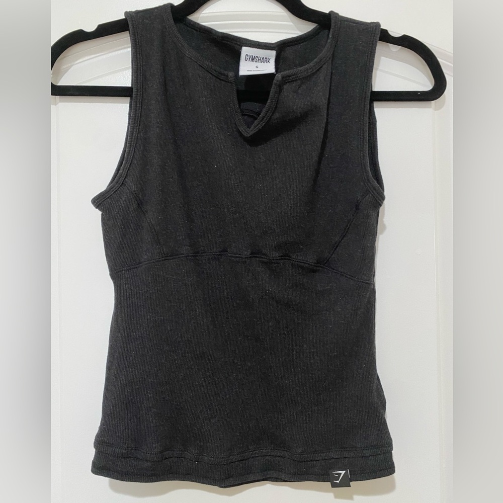 Gymshark// Grey Ribbed Tank